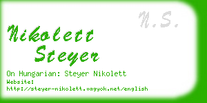 nikolett steyer business card